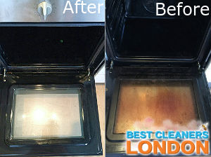 oven cleaning before and after